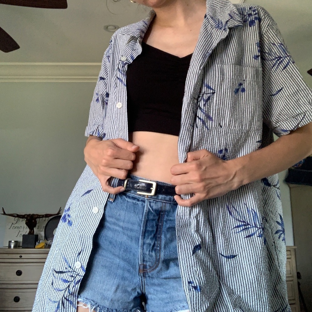 Kith floral seersucker button down